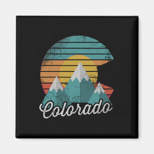 Íman Retro Colorado Mountain Home Love Family Férias