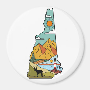 Íman Retro Concord New Hampshire White Mountain