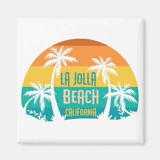 Íman Retro da praia La Jolla (Frente)
