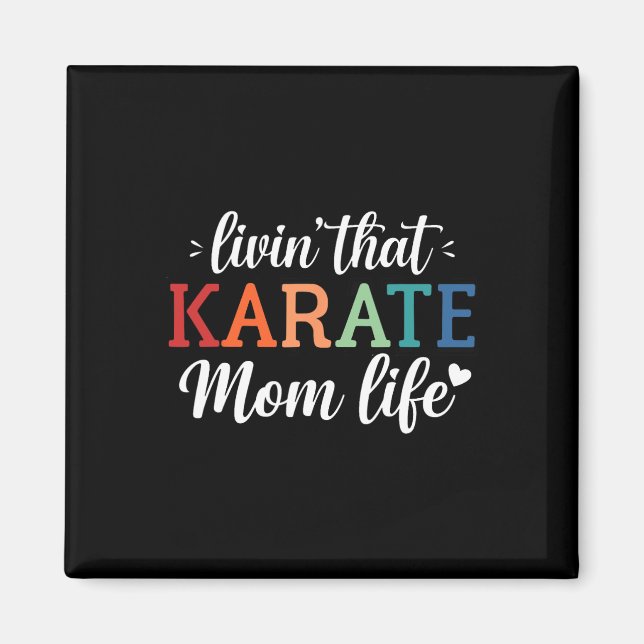Íman Retro da Vida da Mãe Karate - (Frente)