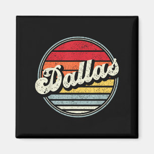 Íman Retro Dallas Home State Legal Estilo 70s Sunset Me