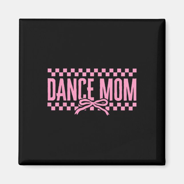 Íman Retro Dance Mãe Arco Coquette Checked Dance Mama (Frente)