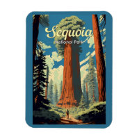 Retro de Ilustração do Parque Nacional Sequoia