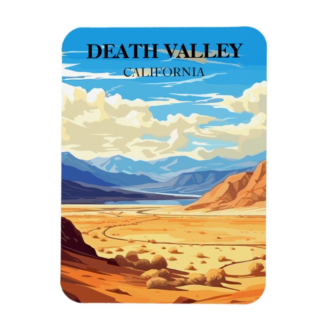 Íman Retro Death Valley California Viagem Magnet (Vertical)