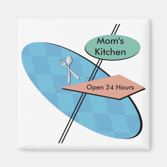 Íman Retro-Diner Magnets Personalizadas e Personalizada (Frente)