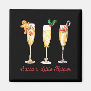 Íman Retro Divertido Ajudante do Papai Noel Martini Nat