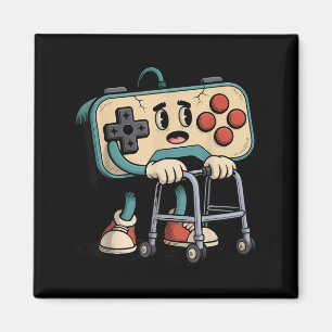 Íman Retro Divertido Velho Jogador de Jogos 80s 90s Cli