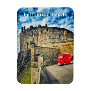 Íman Retro Edinburgh Castle Scotland Viagem Magnet