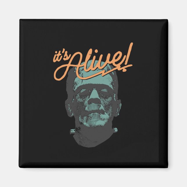 Íman Retro Engraçado É Vivo Frankenstein Monster Spooky (Frente)