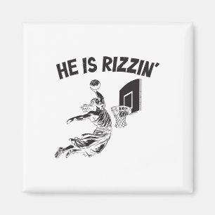 Íman Retro Engraçado Ele É Rizzie Páscoa Cristã Brincan