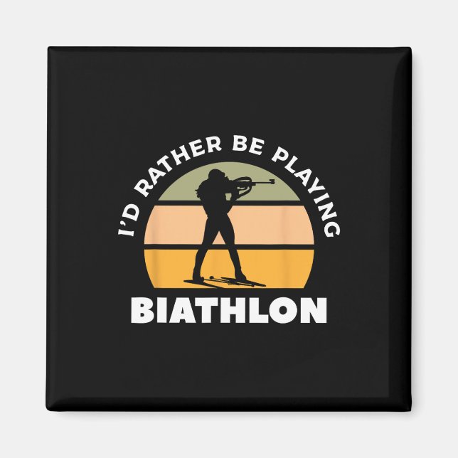 Íman Retro Eu Preferencialmente Jogando Biatleta 1 (Frente)