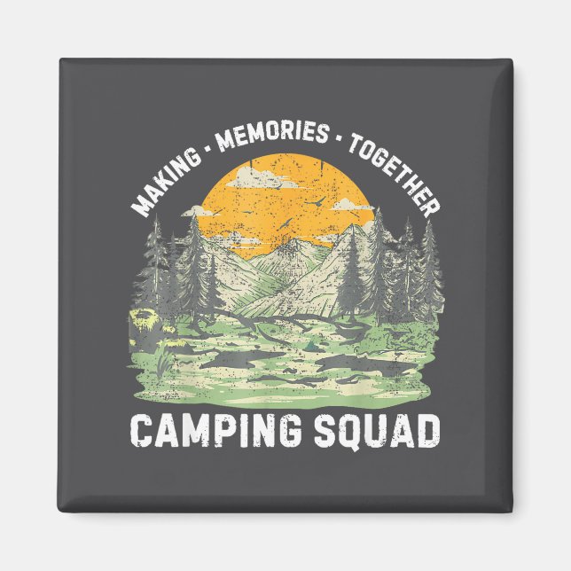 Íman Retro Family Camng Crew Est 2025 Camper Camp Camng (Frente)
