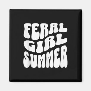 Íman Retro Feral Girl Summer Groovy Mãe Tia Mulheres Ad