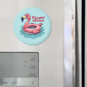 Íman Retro Flamingo Float Engraçado Verão