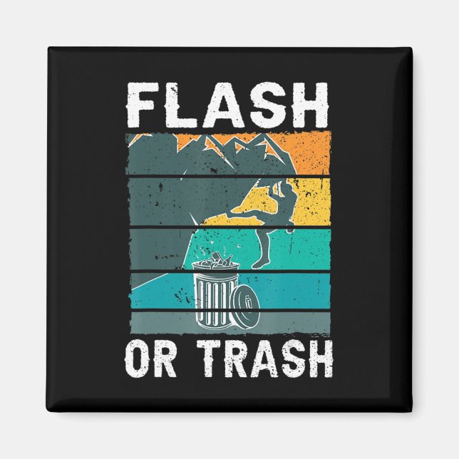 Íman Retro Flash ou Trash Rock Escalando Montanha Bo (Frente)