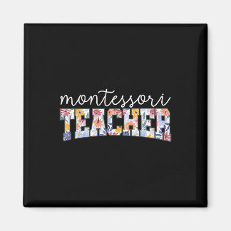 Íman Retro Floral Montessori Professora Instrutora Educ