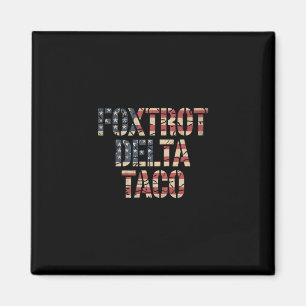 Íman Retro Fox Vermelho Delta Taco Engraçado Trump Resi
