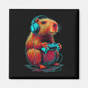 Íman Retro Gaming Capyra Vídeo Engraçado Roedor Gamer A