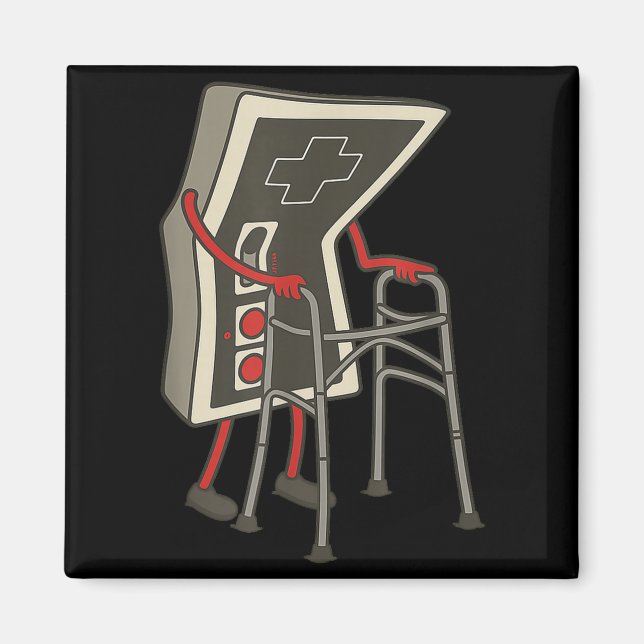 Íman Retro Gaming Controller Old Gamer With Walker Funn (Frente)