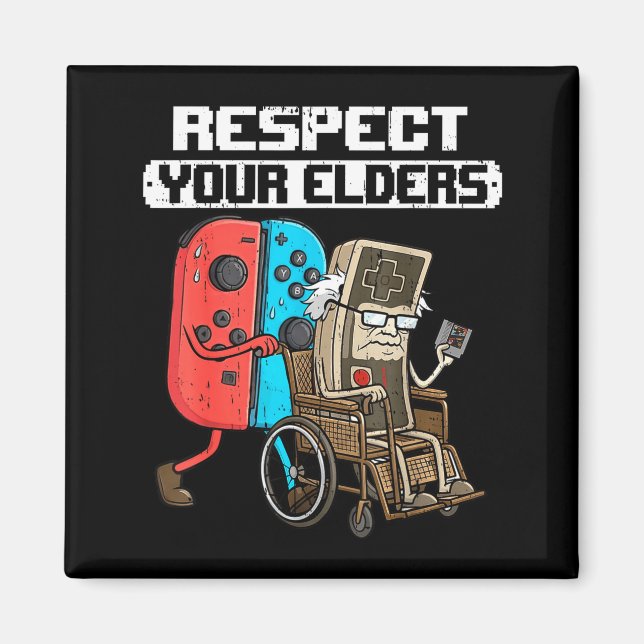 Íman Retro Gaming Funny Gamer Controller 80s Respect Yo (Frente)