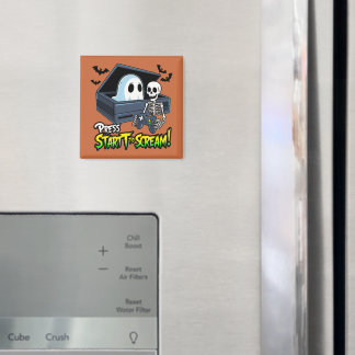Íman Rétro Gaming Halloween - Humour Squelette Console
