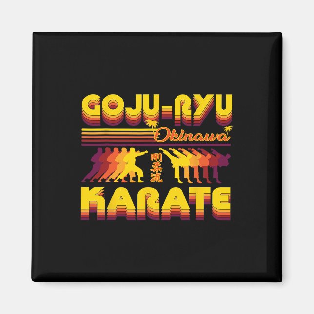 Íman Retro Goju-ryu Karate Design de Verão Para Kar (Frente)