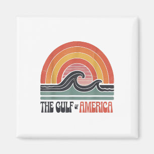 Íman Retro Golfo Dos EUA América O Golfo Do México Ou A