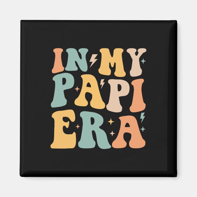 Íman Retro Groovy no Meu Papi Era Pai&# s Day (Frente)