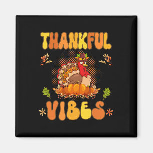 Íman Retro Groovy Vibes Agradáveis Turquia Cai Obrigado