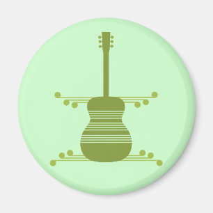 Íman Retro Guitar Magnet, Olive Green