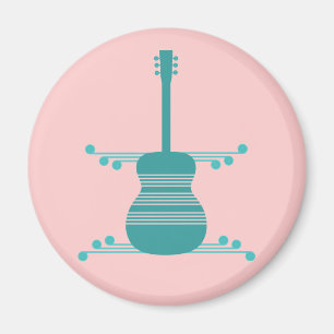 Íman Retro Guitar Magnet, Teal