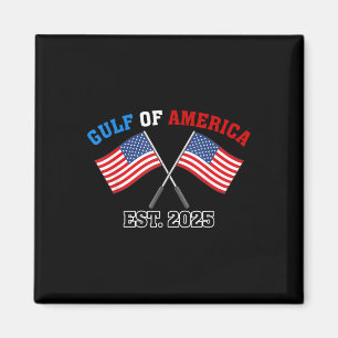 Íman Retro Gul-f Da América Est 2025 Bandeira Americana