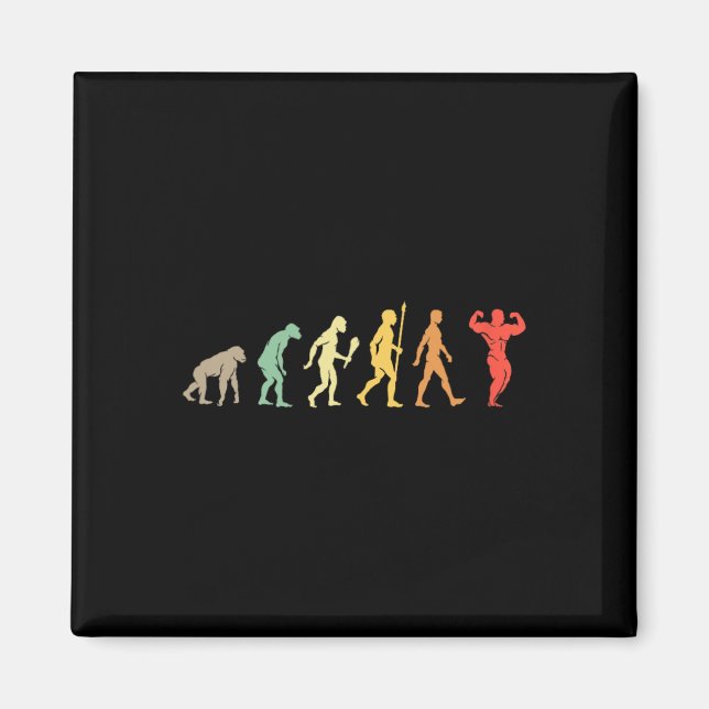 Íman Retro Gym Motivation Gift Idea Funny Bodybuilding  (Frente)