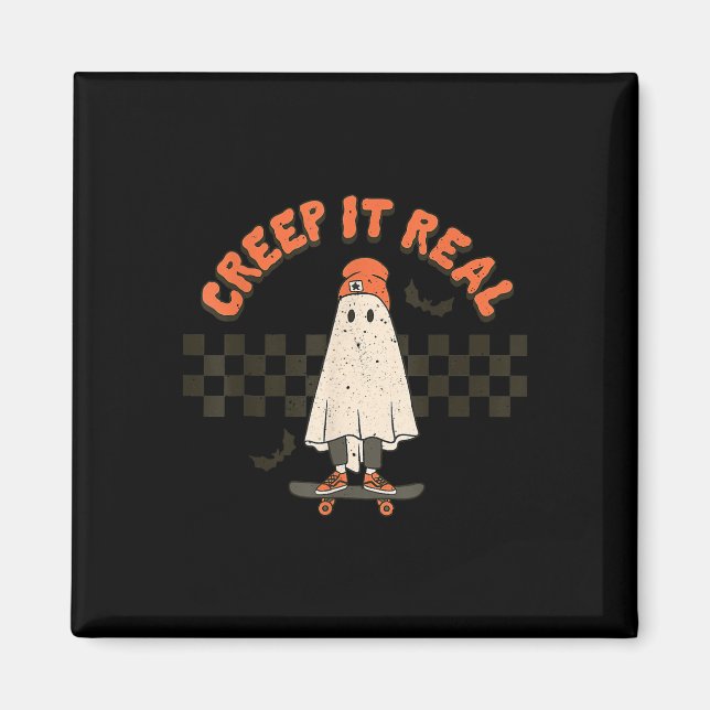 Íman Retro Halloween Cheira a Ghost Boy Fall Seaso (Frente)