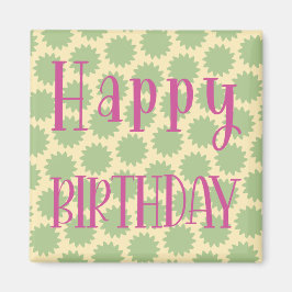 Íman Retro Happy Birthday Magnet