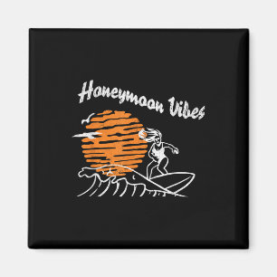 Íman Retro Honeymoon Vibes New Wedde Groom Vaca
