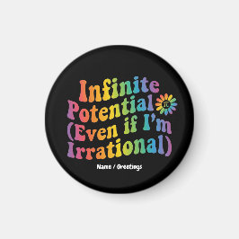 Íman Retro Infinite Potential Irrational Pi Day Math 