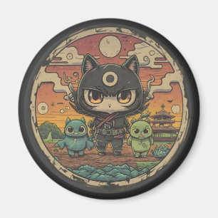 Íman Retro Island Pals: Ninja Cat Crew