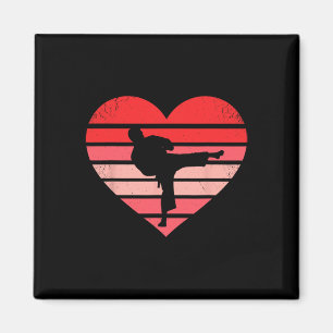 Íman Retro Karate Judo Heart Namorados Martial Art Boys