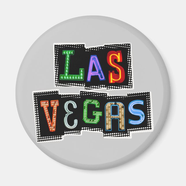 Íman Retro Las Vegas Neon (Frente)