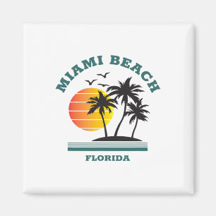 Íman Retro Legal Miami Beach Mens Womens Flores Beaches