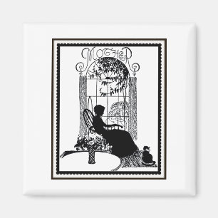 Íman Retro Madre Silhouette