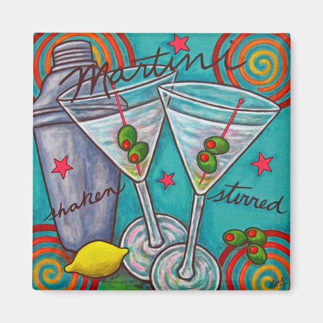 Íman Retro Martini Magnet (Frente)