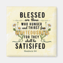 Íman Retro Matthew 5:6 Watercolor