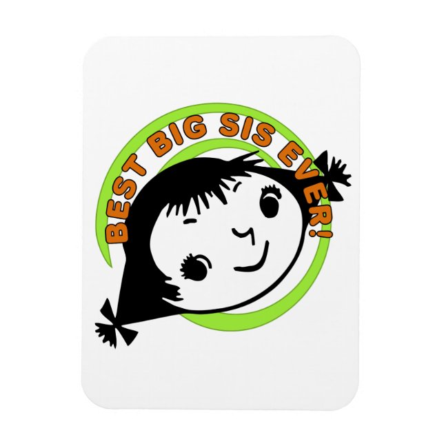 Íman Retro Melhor Irmã Nunca (Vertical)