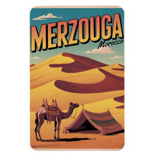 Íman Retro Merzouga passeio de camelo no saara marrocos