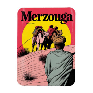Íman Retro Merzouga passeio de camelo no saara marrocos