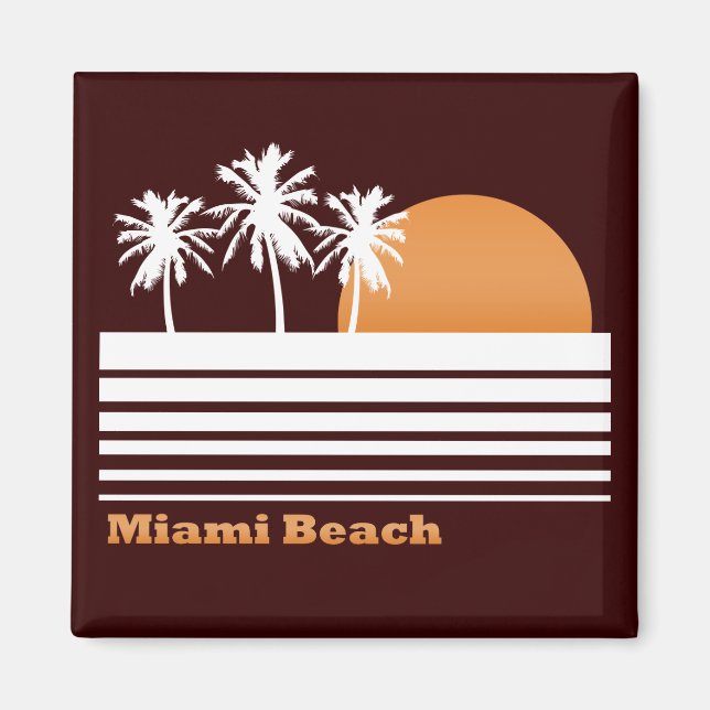 Íman Retro Miami Beach Magnet (Frente)