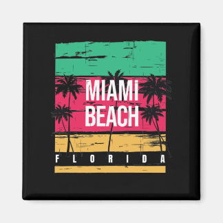Íman Retro Miami Florida Beach Souvenir