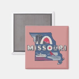 Íman Retro Missouri Silhouette